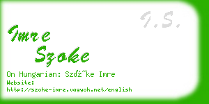 imre szoke business card